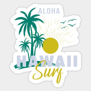 Aloha Hawaii Surf Sunset Sticker